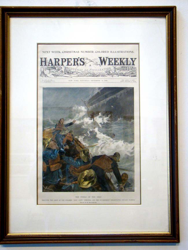 Harper's Weekly Dec. 10, 1898 entitled "The Perils of the Deep" beautifully framed and matted — image 2